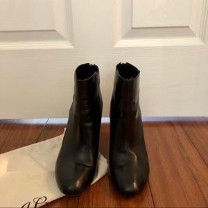 J. Crew Collection black leather booties